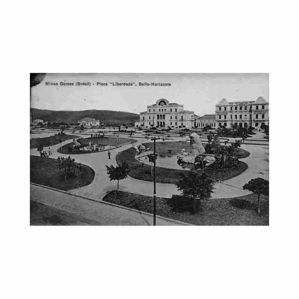 brasil belo horizonte praca da liberdade ed a breger Vintage A4 Photo Print