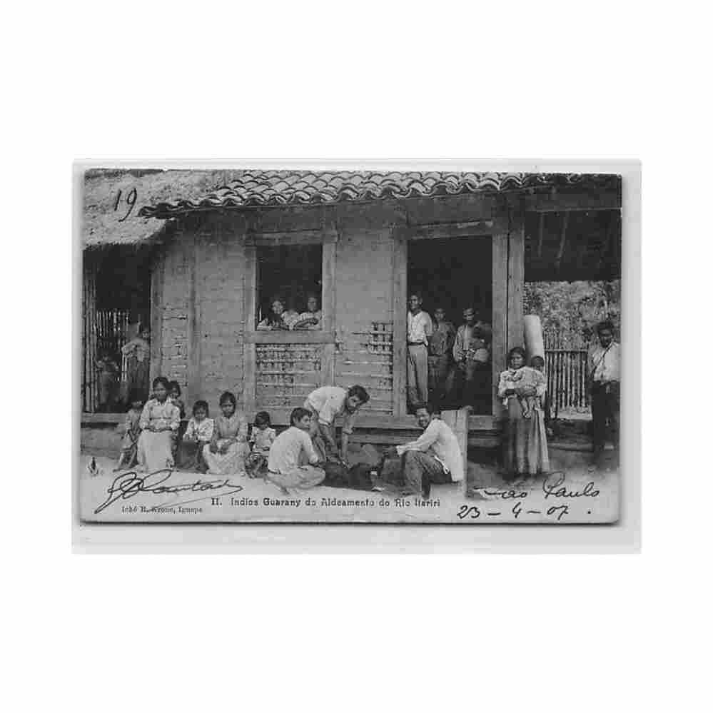 brasil brazil indios guarany do aldeamento do rio itariri ed r krone ii Vintage A4 Photo Print