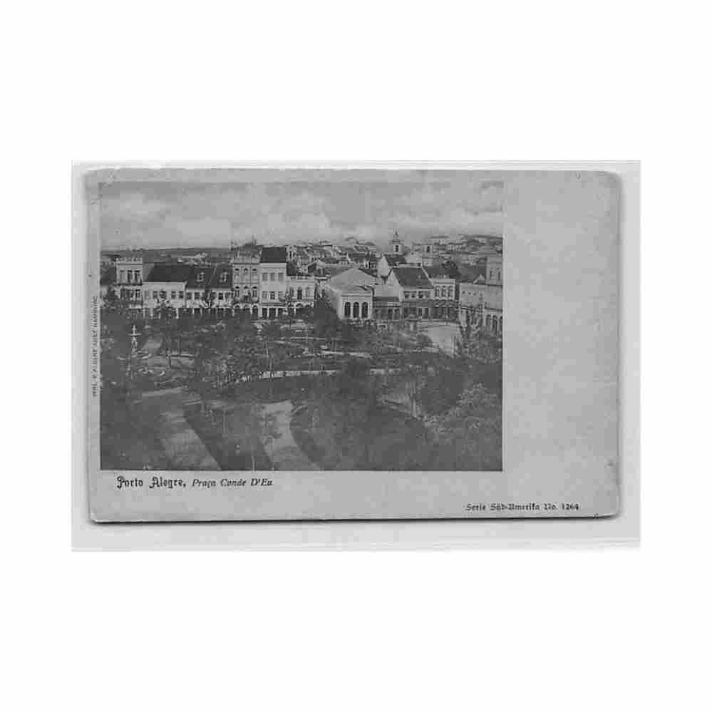 brasil brazil porto alegre praca conde d eu ed albert aust serie sud amerika 1264 Vintage A4 Photo Print