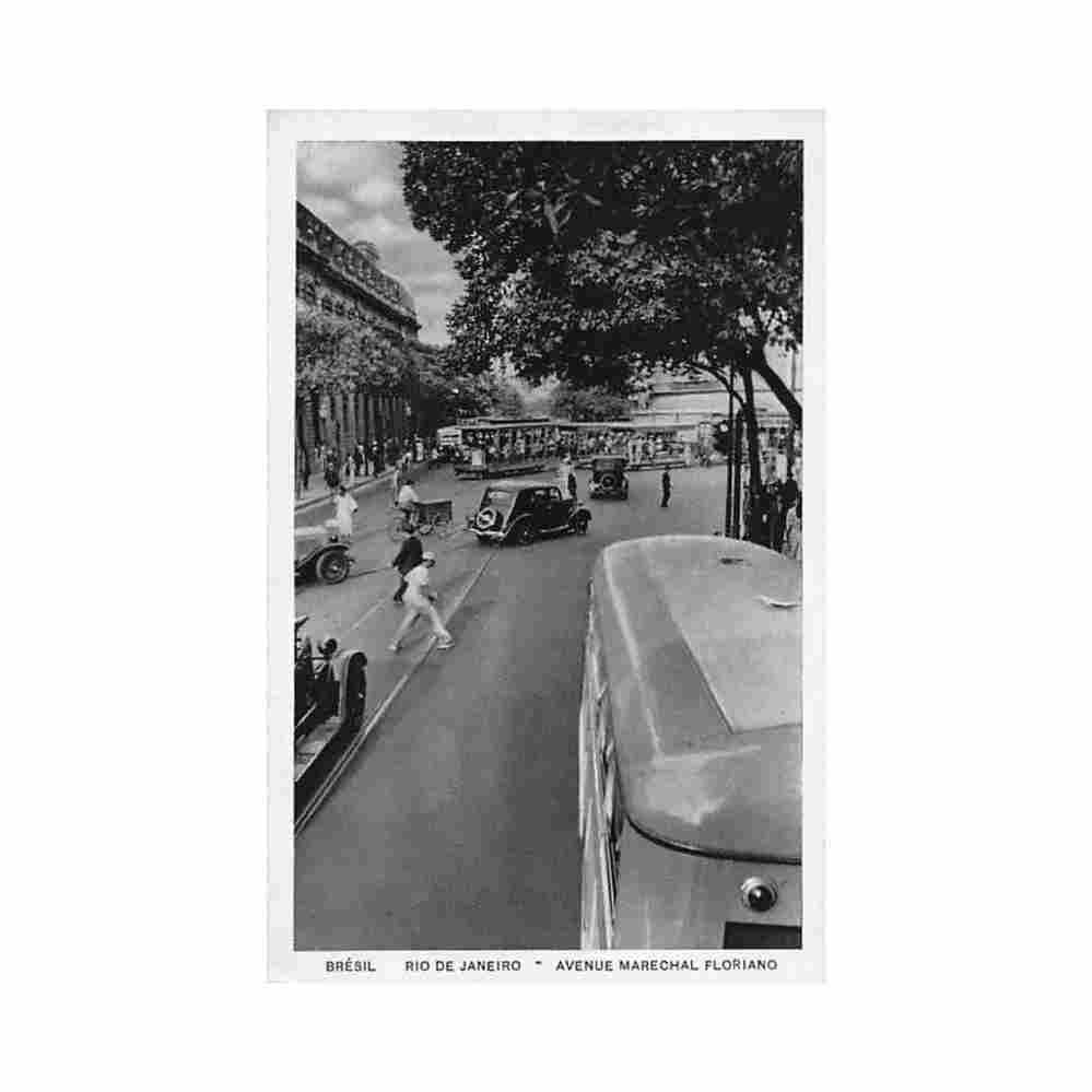 brasil brazil rio de janeiro avenida marechal floriano ed guanabara Vintage A4 Photo Print