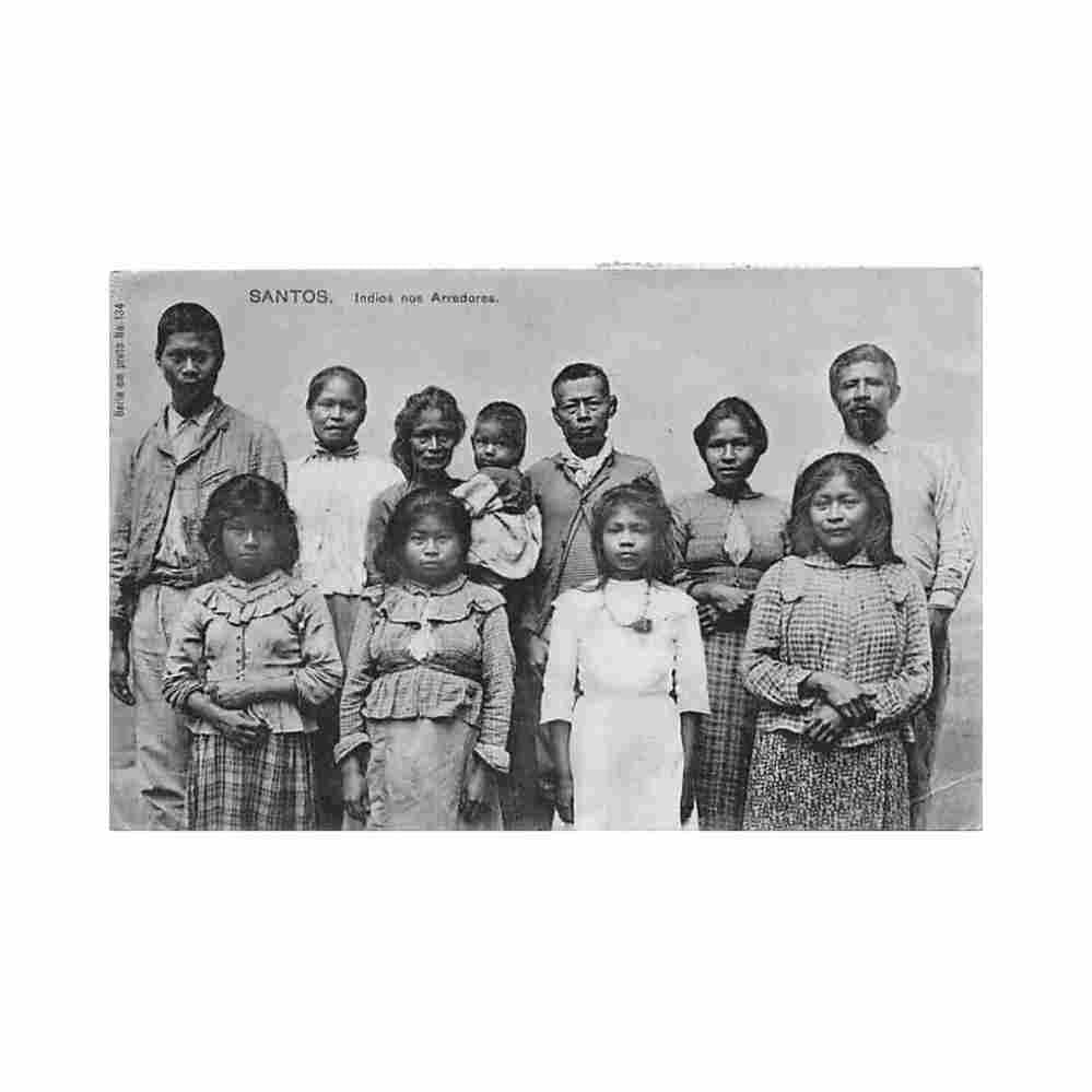 brasil brazil santos indios nos arredores ed m pontes e co 134 Vintage A4 Photo Print