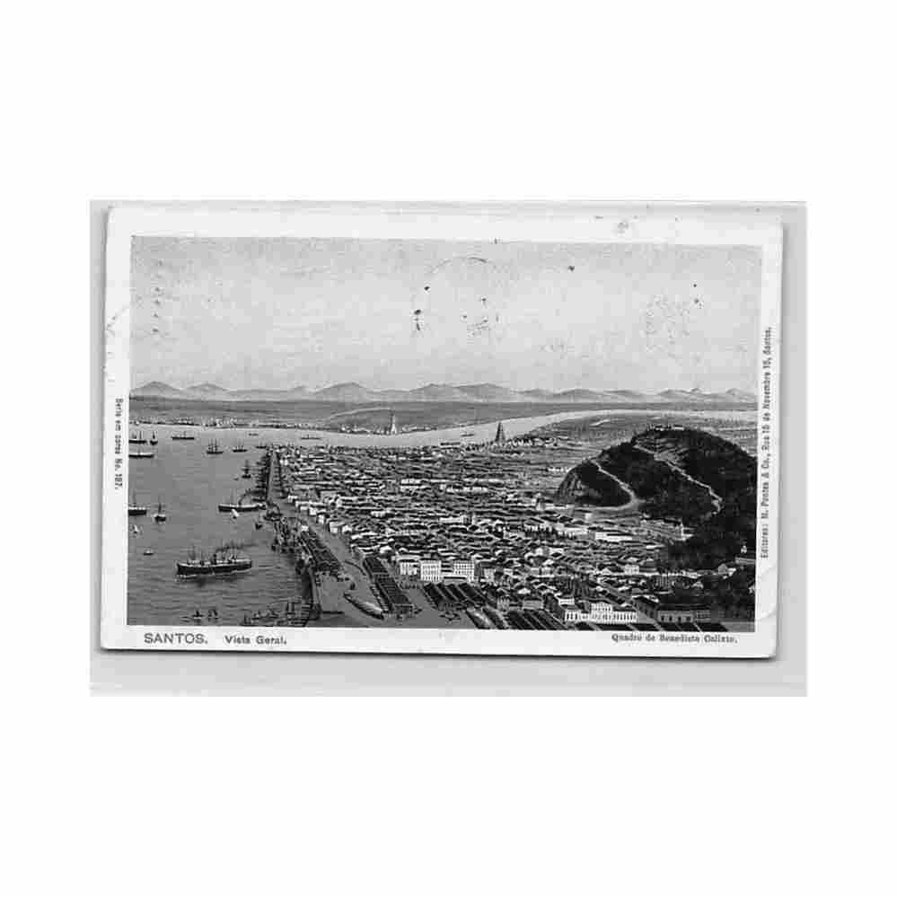 brasil brazil santos vista geral ed m pontes co 197 Vintage A4 Photo Print