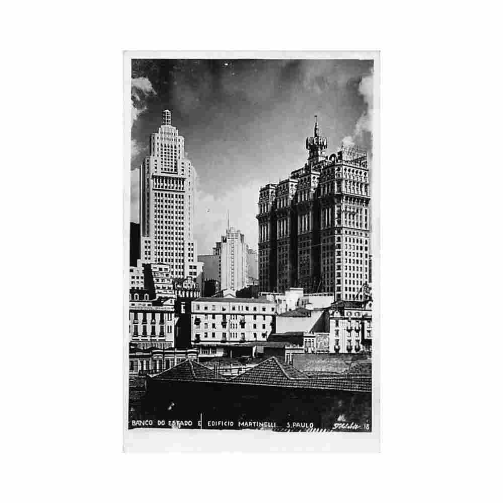 brasil brazil sao paulo banco do estado e edificio martinelli ed fotolabor 18 Vintage A4 Photo Print