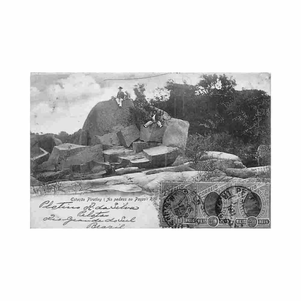 brasil estacao piratiny as pedras no passo Vintage A4 Photo Print