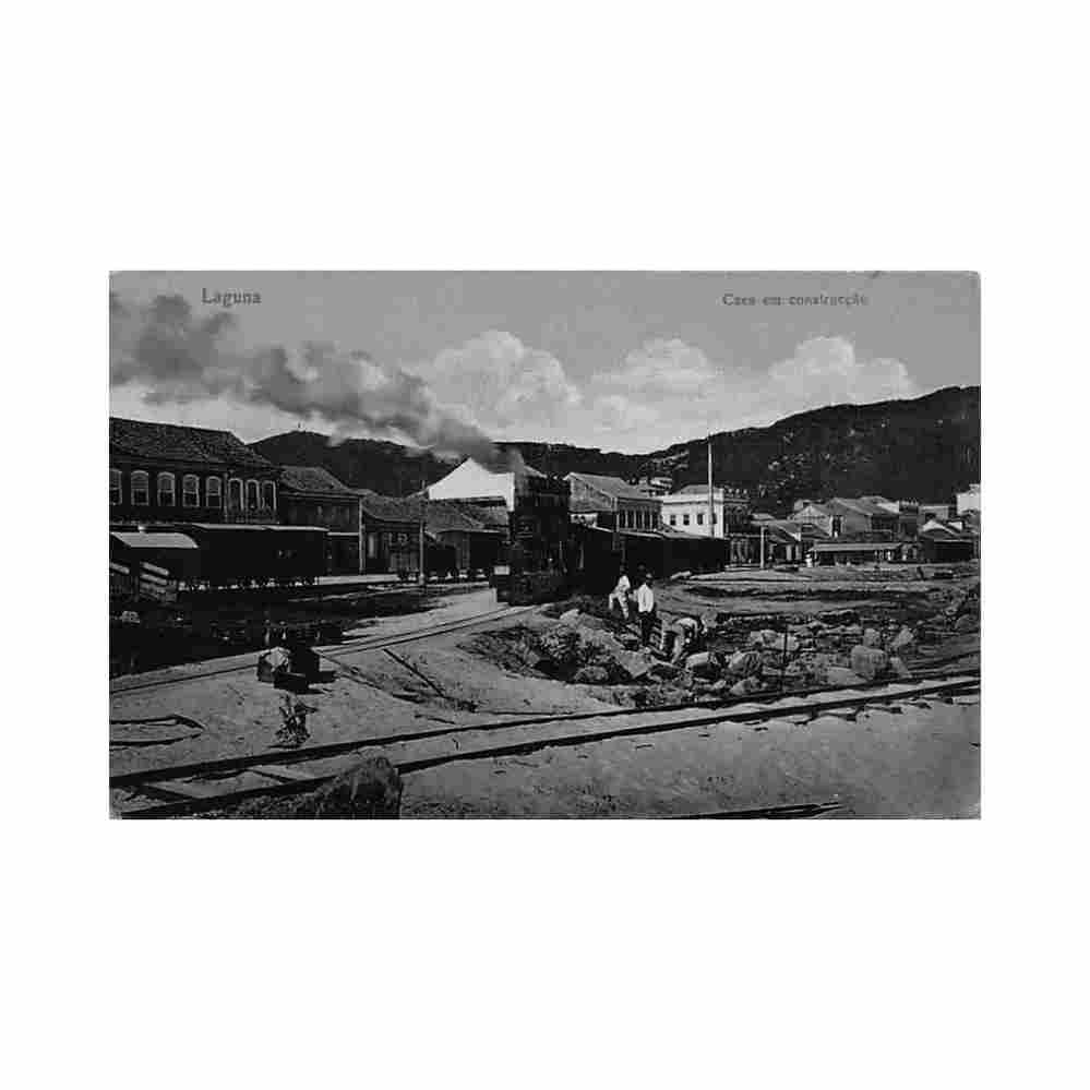 brasil laguna santa catarina caes em construccao ed ayres de ulyssea Vintage A4 Photo Print
