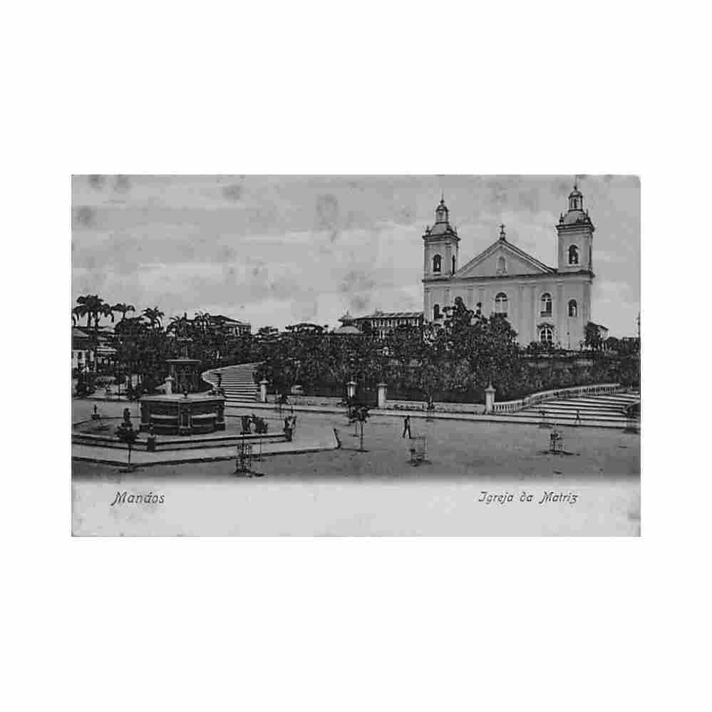 brasil manaus igreja da matriz ed g huebner Vintage A4 Photo Print