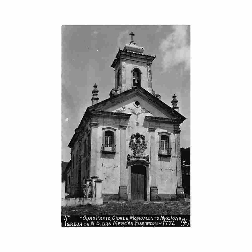 brasil ouro preto igreja de ns das merces ed desconhecido Vintage A4 Photo Print