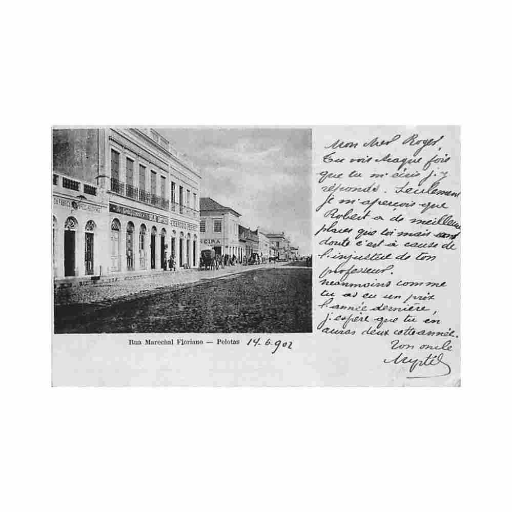 brasil pelotas rua marechal floriano ed desconhecido Vintage A4 Photo Print