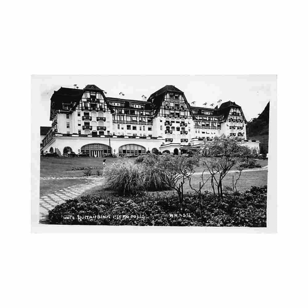 brasil petropolis hotel quitandinha postal foto Vintage A4 Photo Print