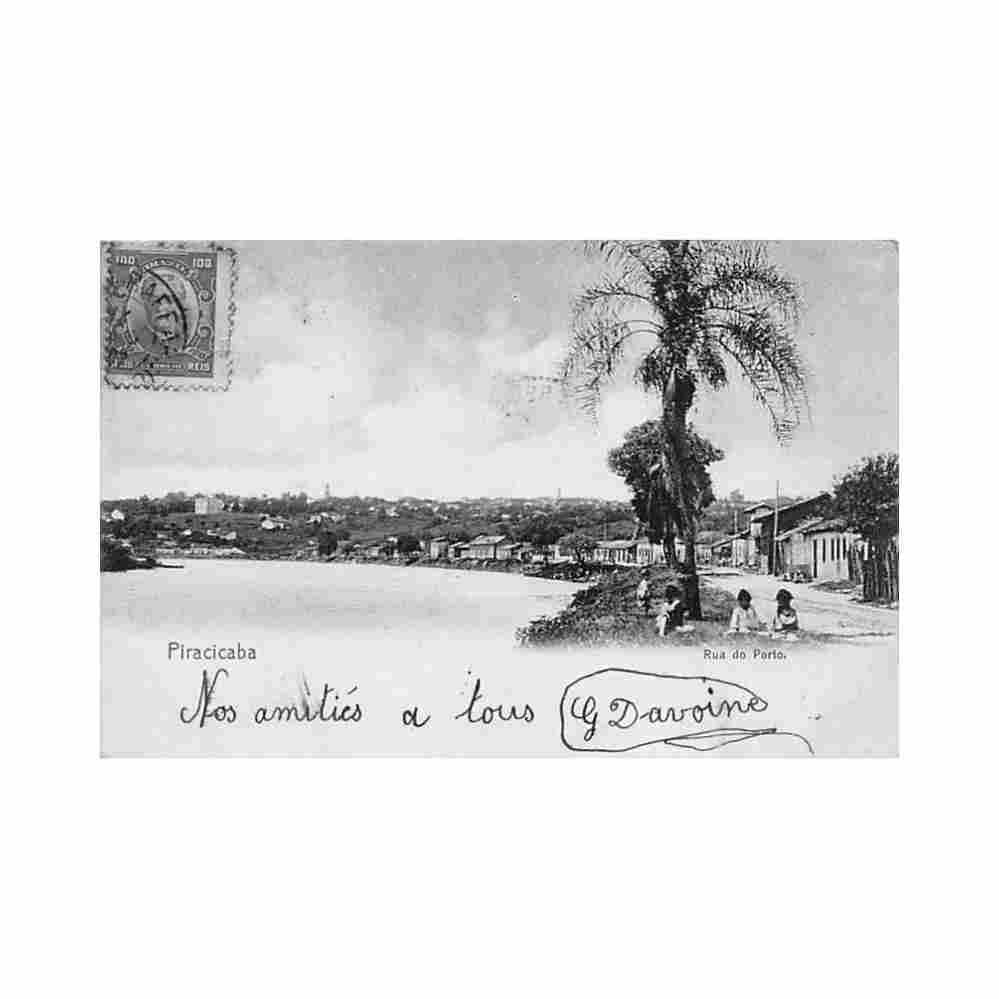 brasil piracicaba rua do porto ed vienna de jose bidschovsky Vintage A4 Photo Print
