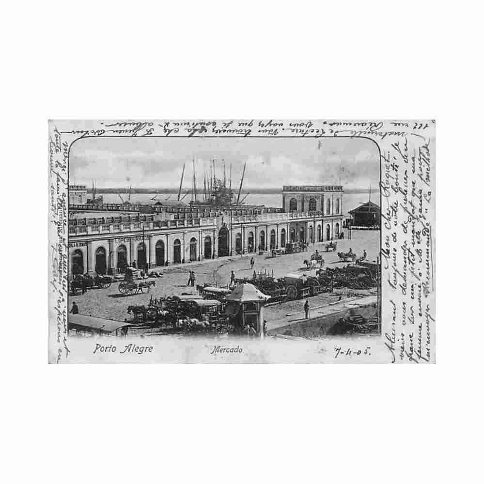 brasil porto alegre mercado ed desconhecido Vintage A4 Photo Print