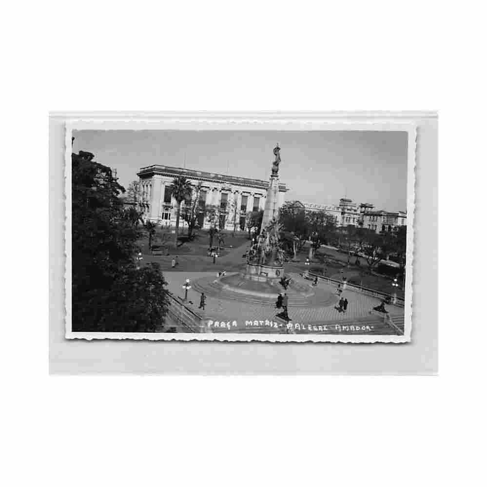 brasil porto alegre praca matriz foto postal ed desconhecido Vintage A4 Photo Print