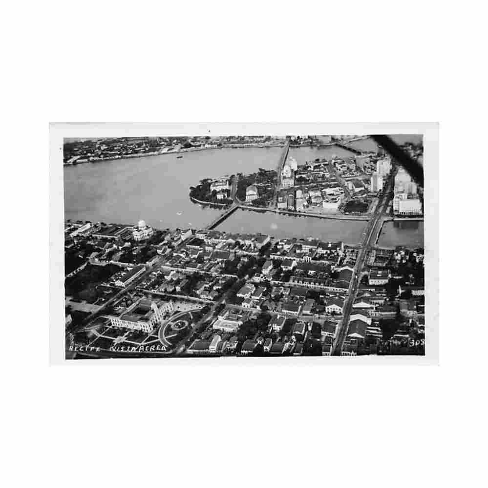 brasil recife vista aerea ed desconhecido Vintage A4 Photo Print