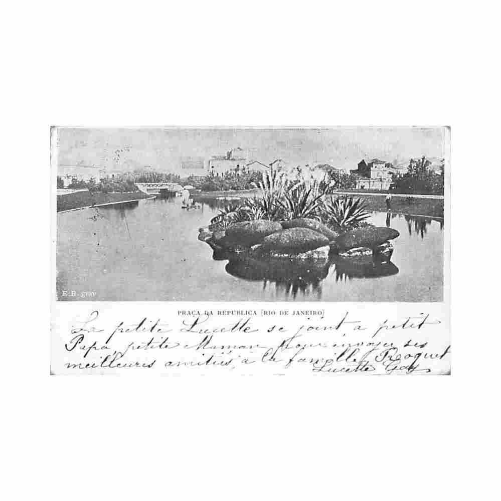 brasil rio de janeiro praca da republica ed e bevilacqua c Vintage A4 Photo Print