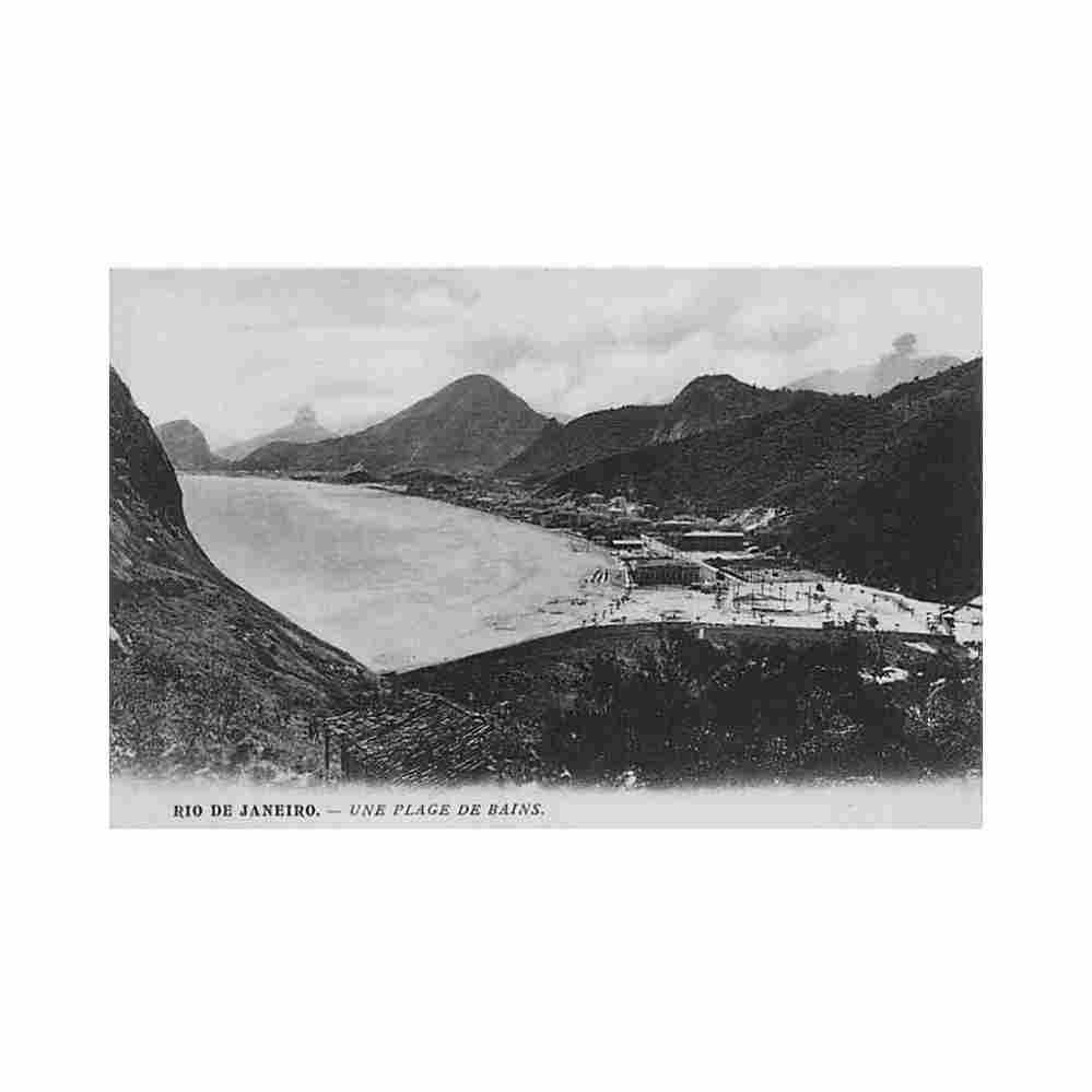 brasil rio de janeiro praia ed desconhecido Vintage A4 Photo Print