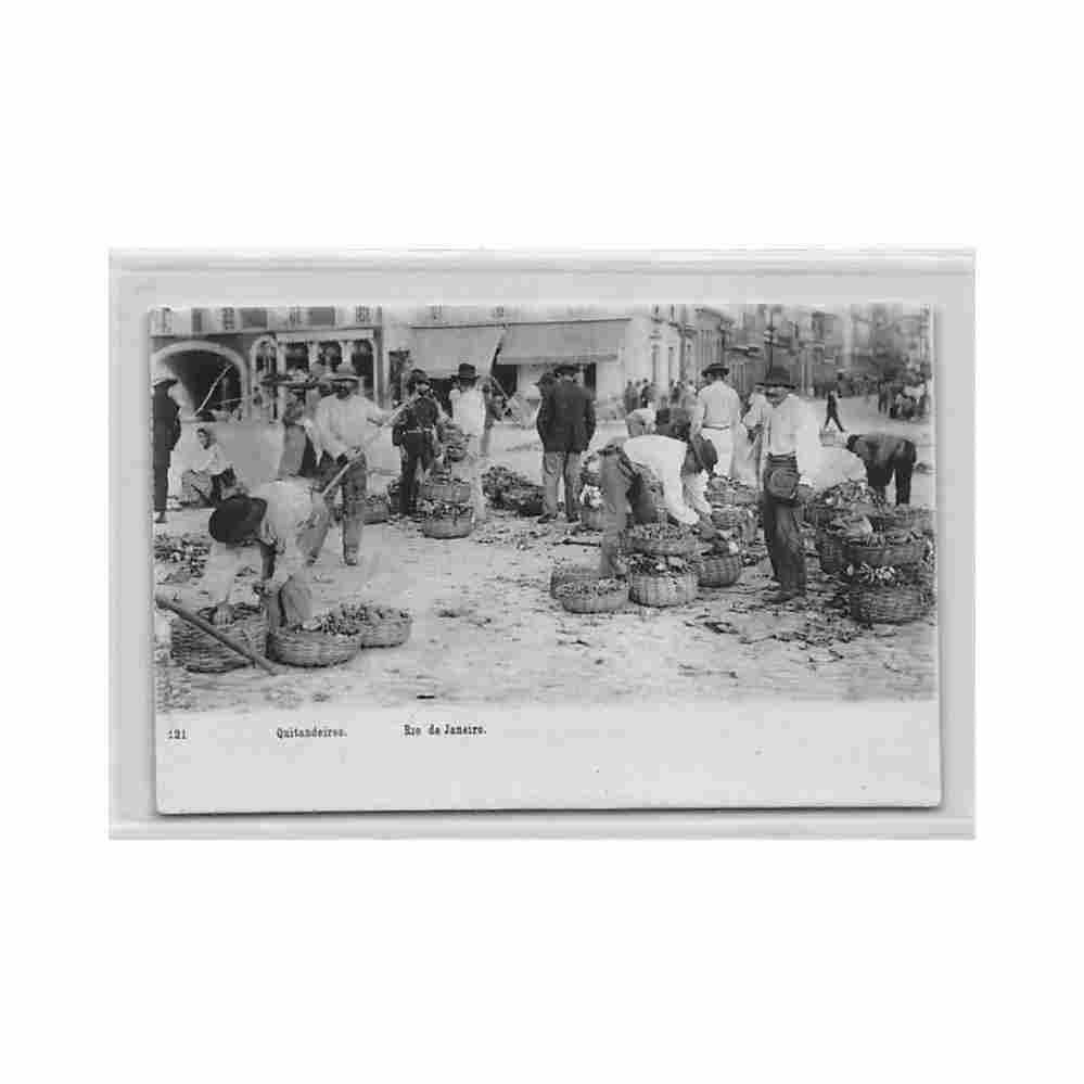 brasil rio de janeiro quitandeiros ed a breger 121 Vintage A4 Photo Print
