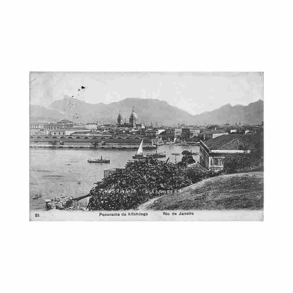 brasil rio panorama de alfandega ed a ribeiro 51 Vintage A4 Photo Print