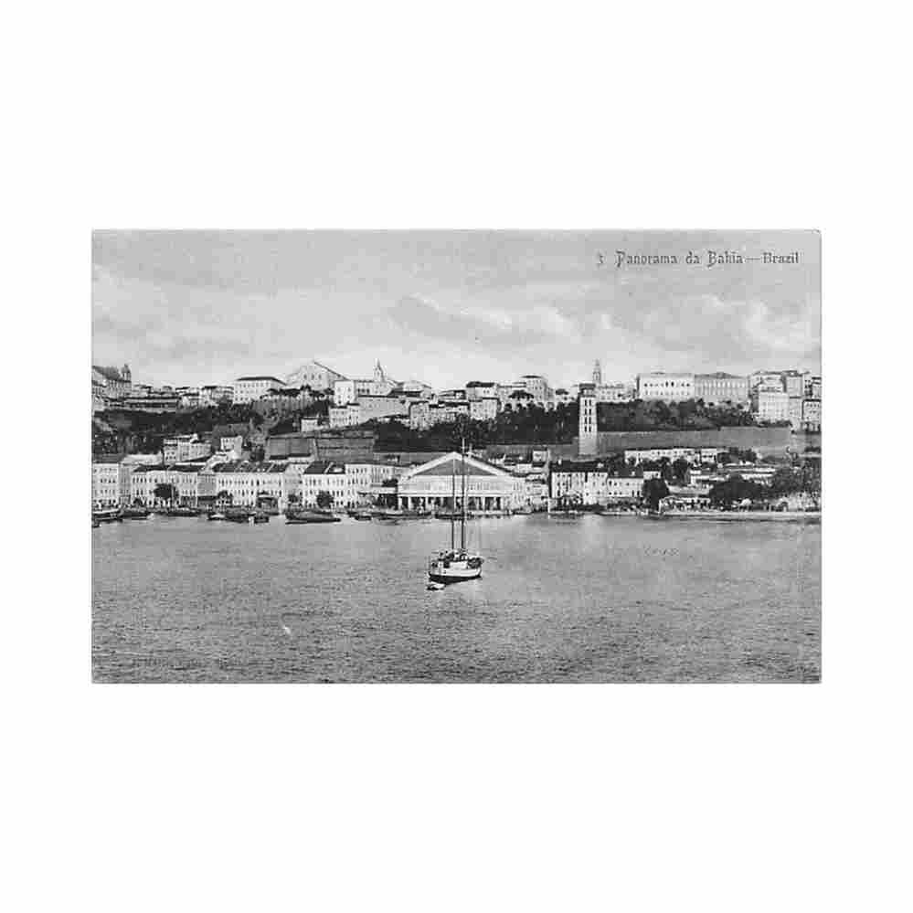 brasil salvador de bahia panorama 3 ed j mello 69365 Vintage A4 Photo Print