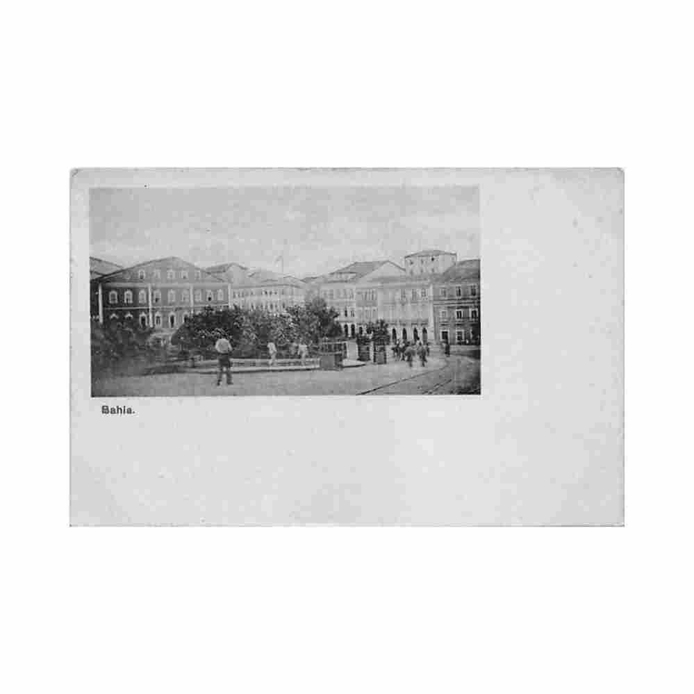 brasil salvador de bahia praca central ed desconhecido Vintage A4 Photo Print