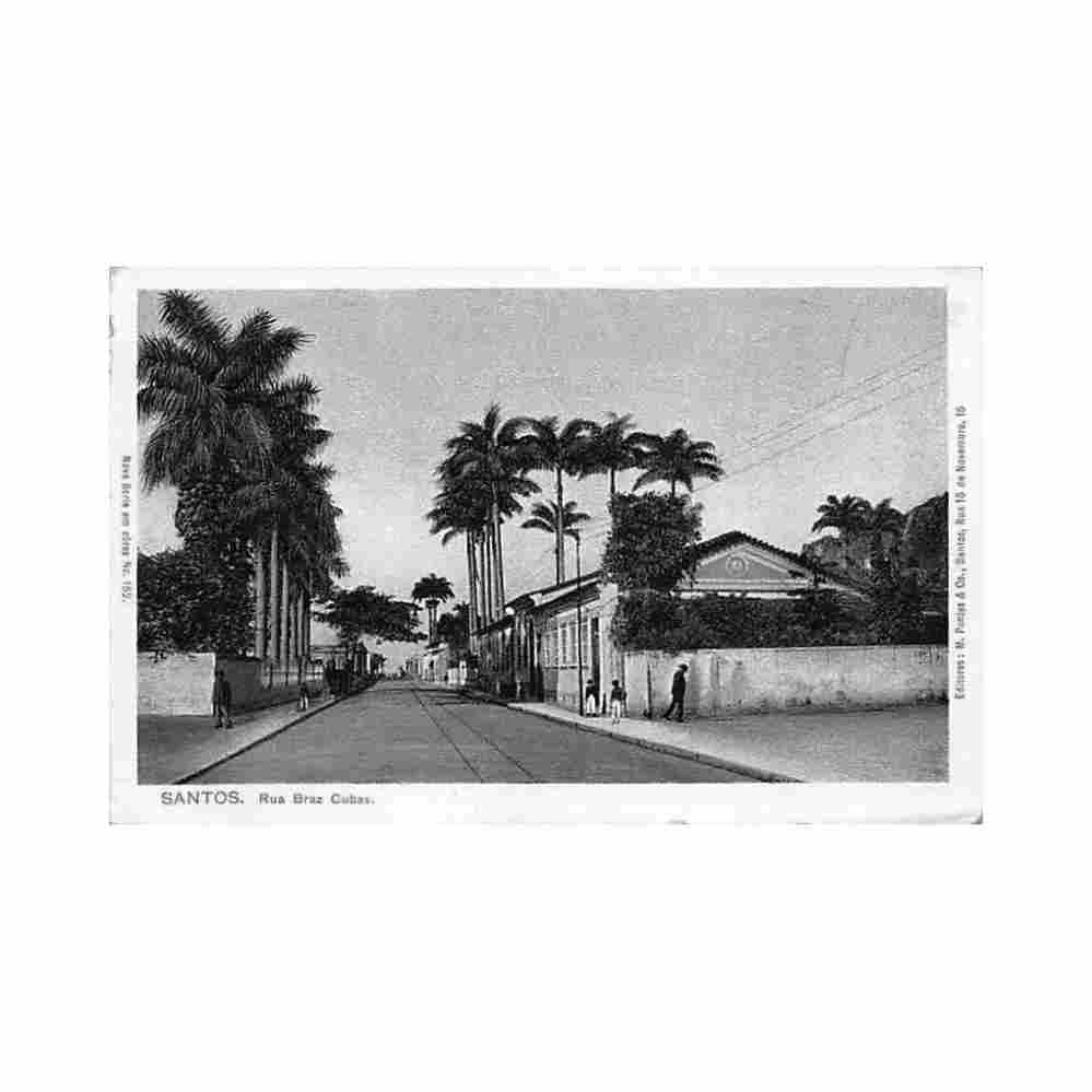 brasil santos rua braz cubas ed desconhecido 152 Vintage A4 Photo Print