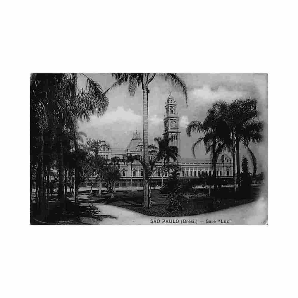 brasil sao paulo estacao da luz Vintage A4 Photo Print