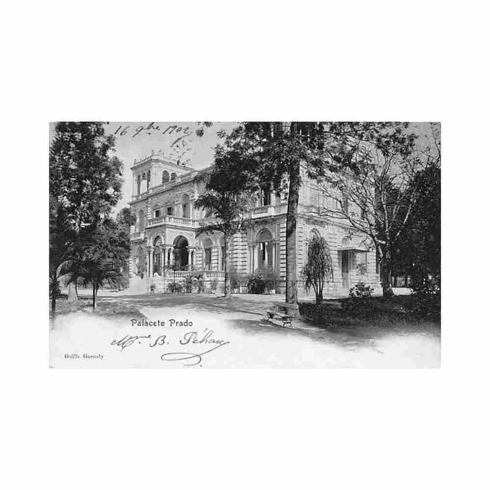 brasil sao paulo palacete prado ed gaensly Vintage A4 Photo Print