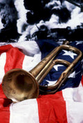 brass trumpet flag1980s 1990s A4 Photo Print