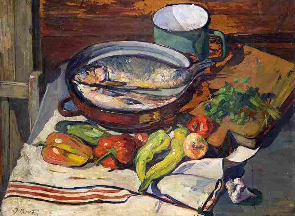 braz vegetables and fish Art A4 Photo Print