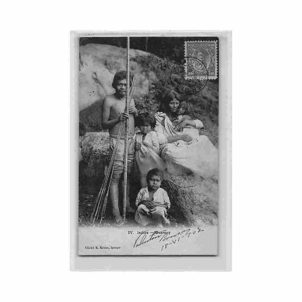 brazil indios guaranys ed r krone iv Vintage A4 Photo Print