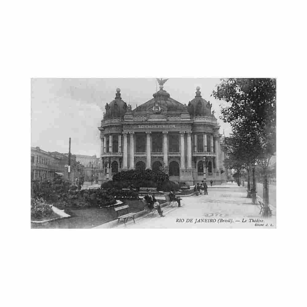 brazil rio de janeiro teatro ed jl Vintage A4 Photo Print