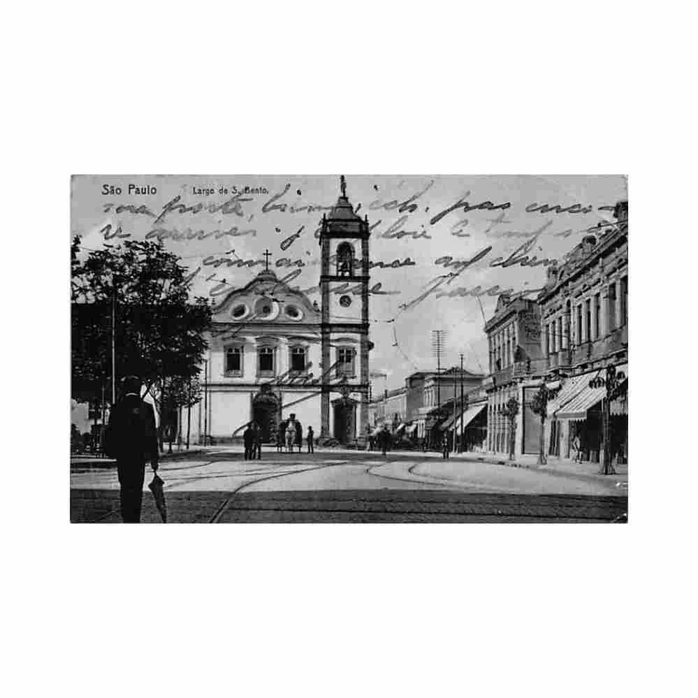 brazil sao paulo largo de s bento ed desconhecido 1 Vintage A4 Photo Print