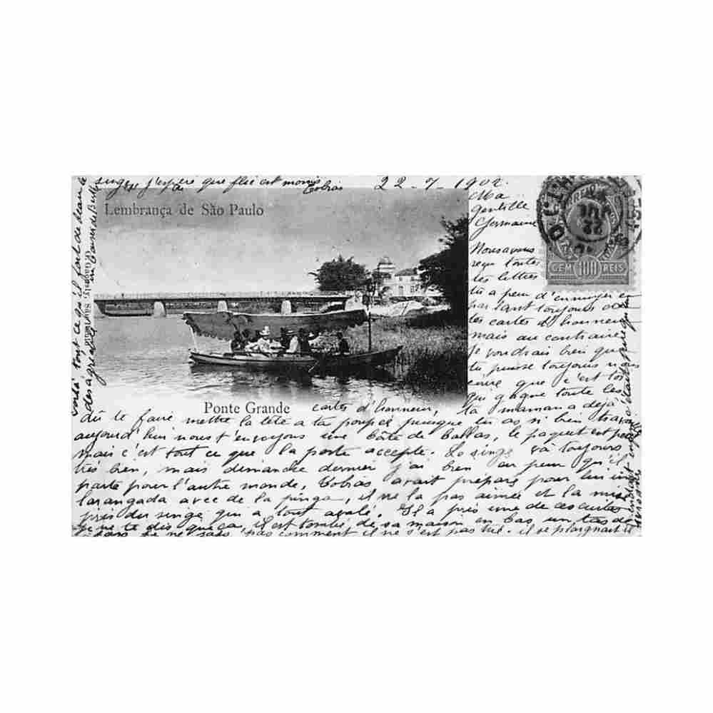 brazil sao paulo ponte grande ed gaensly Vintage A4 Photo Print