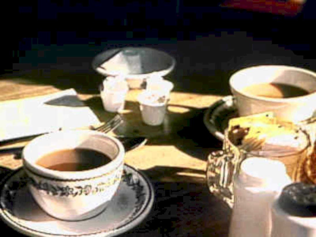 breakfast table coffee1980s 1990s A4 Photo Print