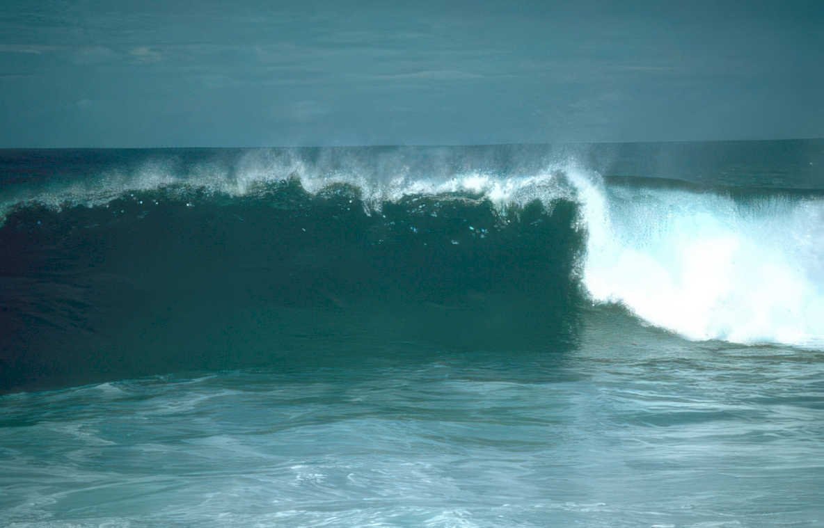 breaking wave ocean Vintage A4 Photo Print
