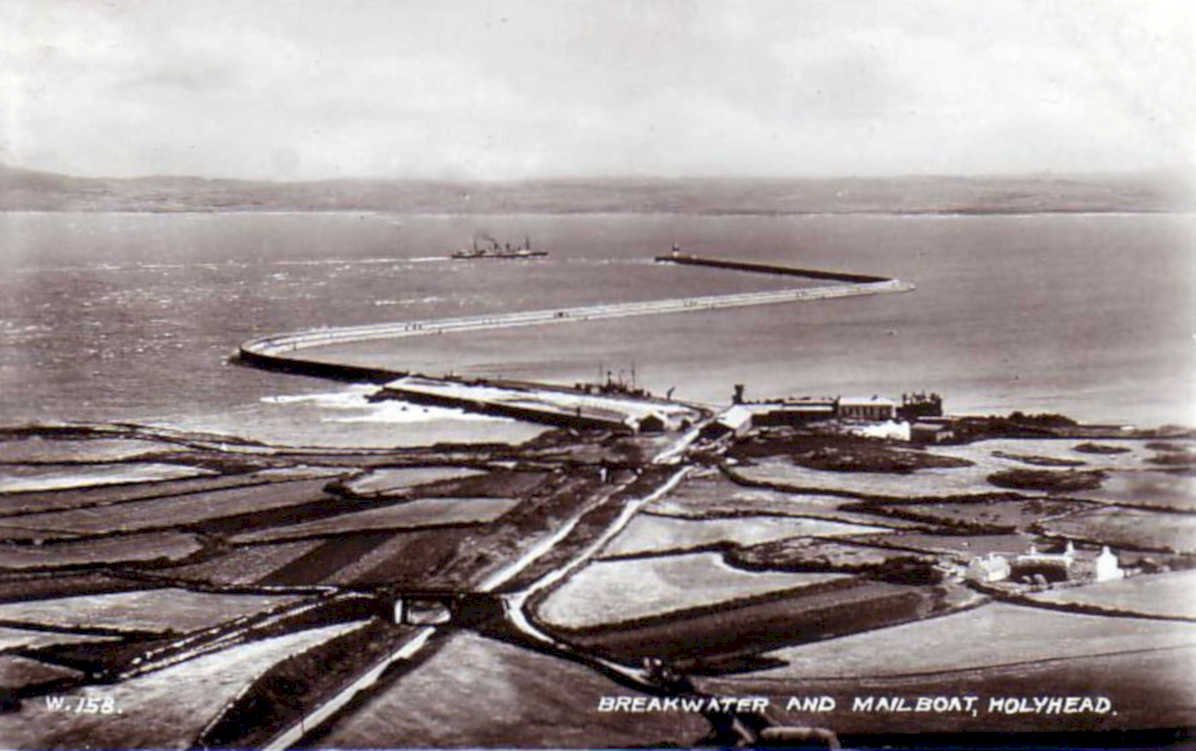 breakwater mailboat holyheadVintage 1880s 1900s A4 Photo Print