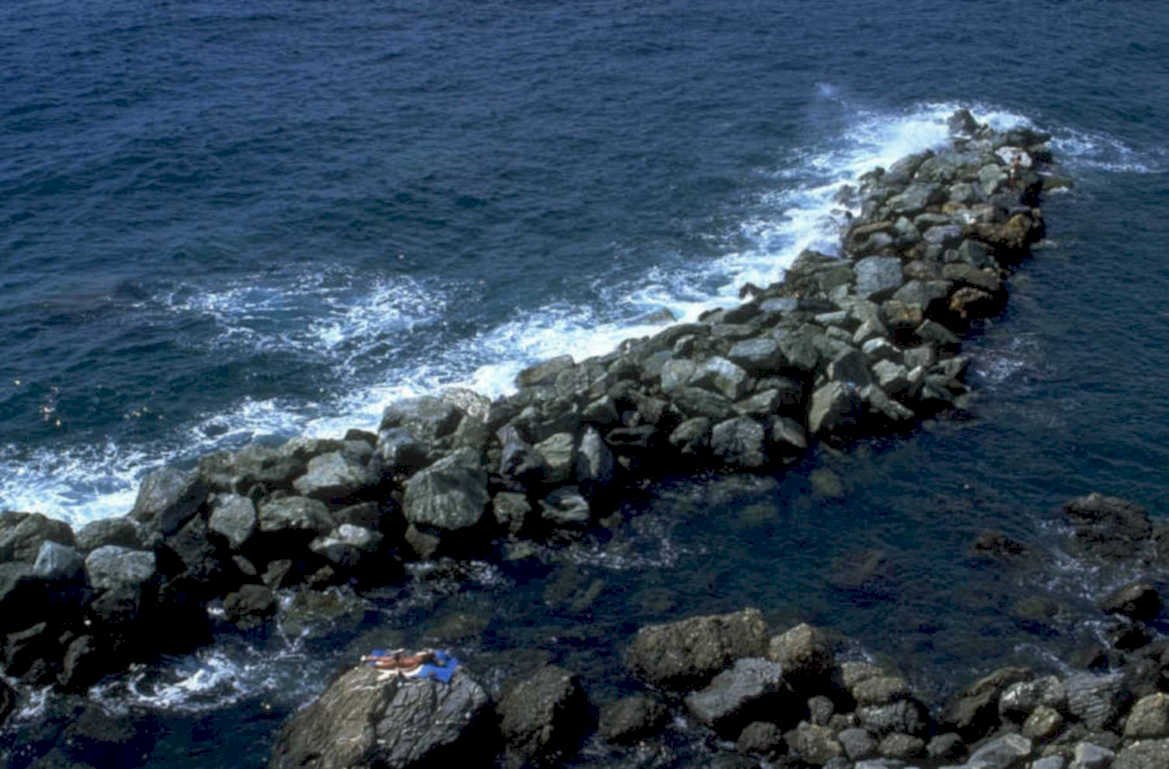 breakwater waves boulder 1980s 1990s A4 Photo Print