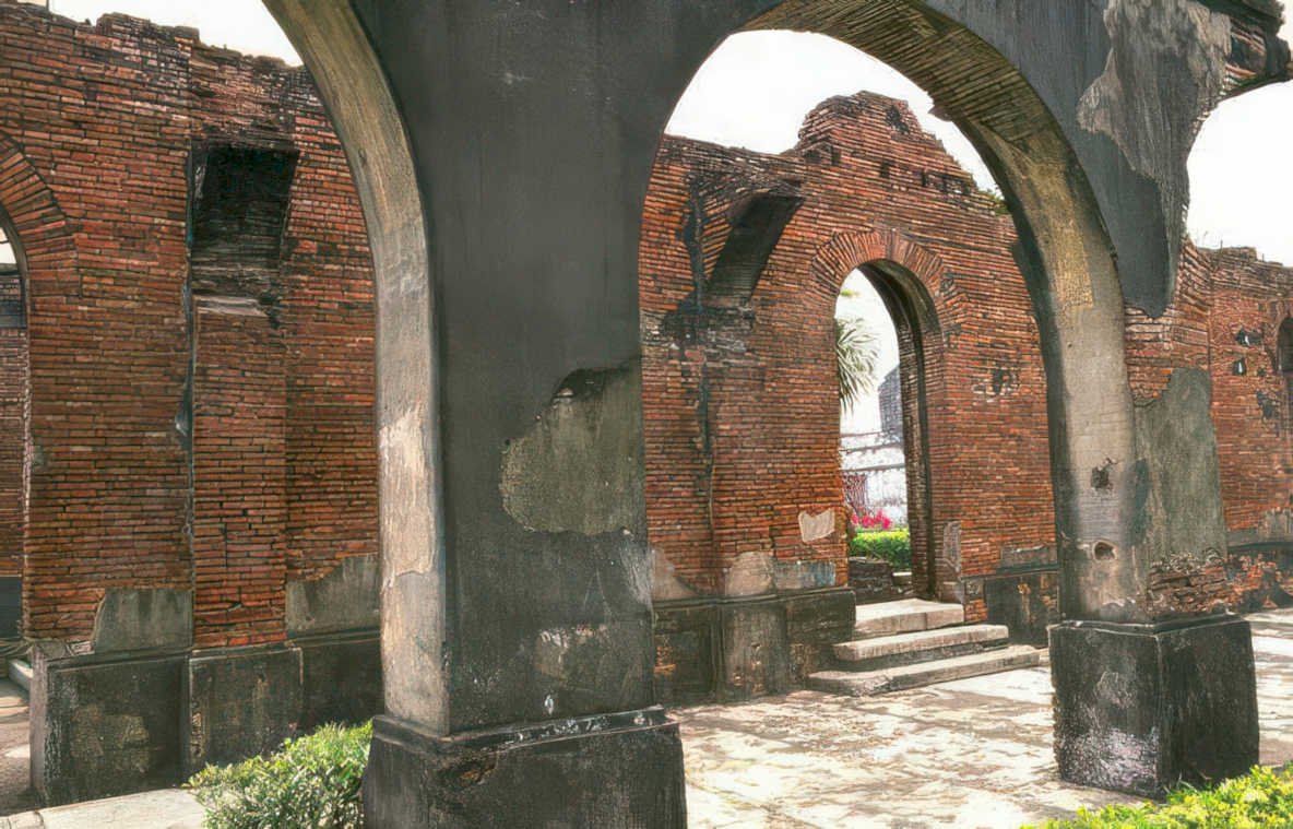 brick archway ruins Vintage A4 Photo Print