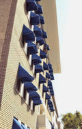 brick building awnings Vintage A4 Photo Print