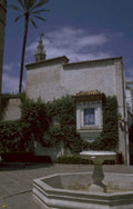brick building courtyard 1980s 1990s A4 Photo Print