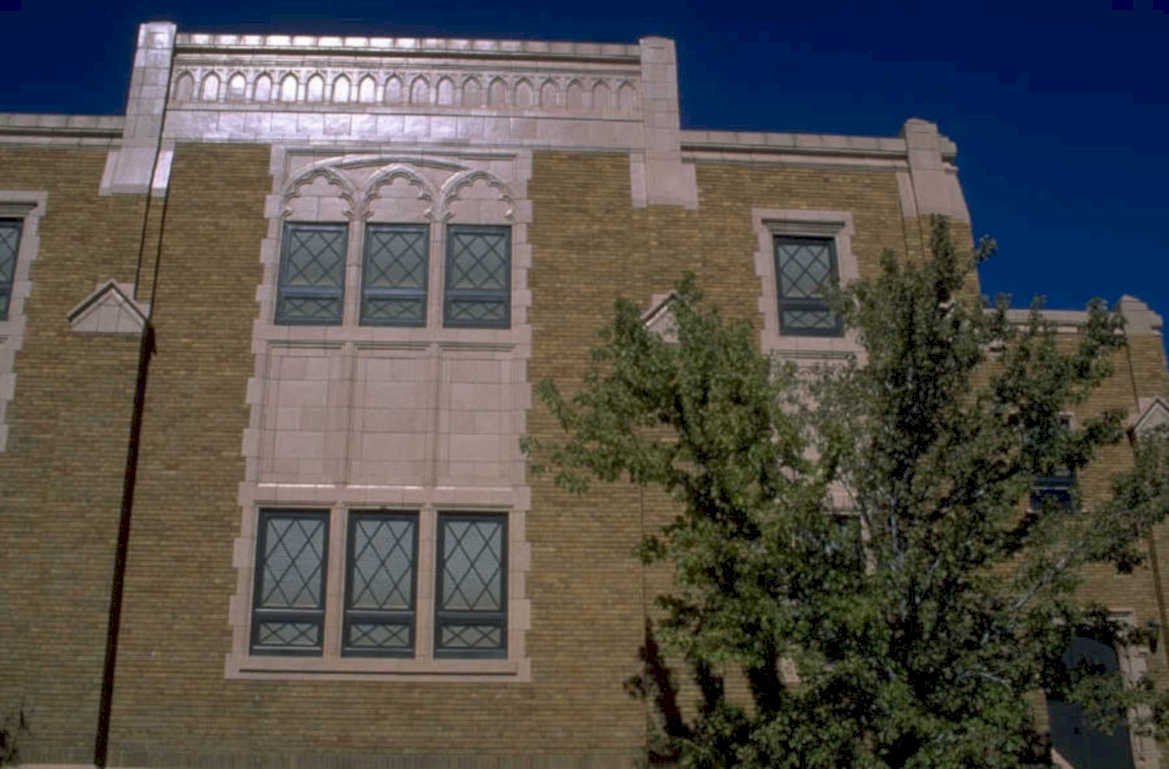brick building school 1980s 1990s A4 Photo Print