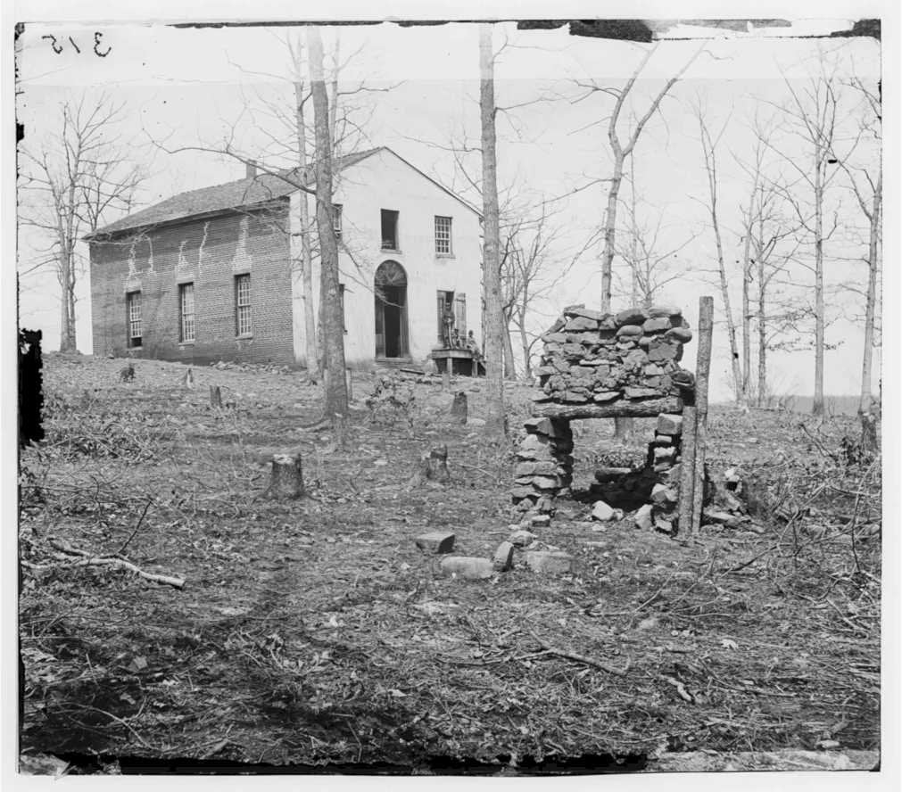 brick building westvirginia Vintage world war A4 Photo Print