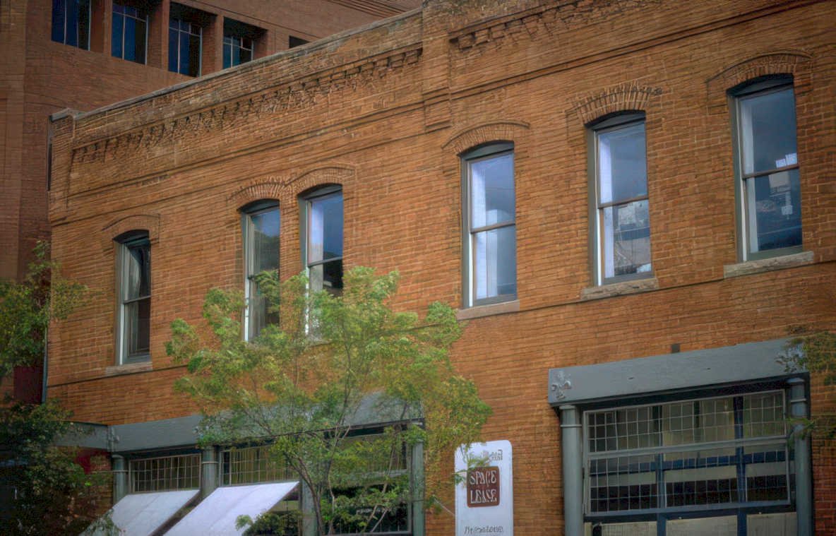 brick building windows Vintage A4 Photo Print