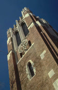 brick church tower Vintage A4 Photo Print