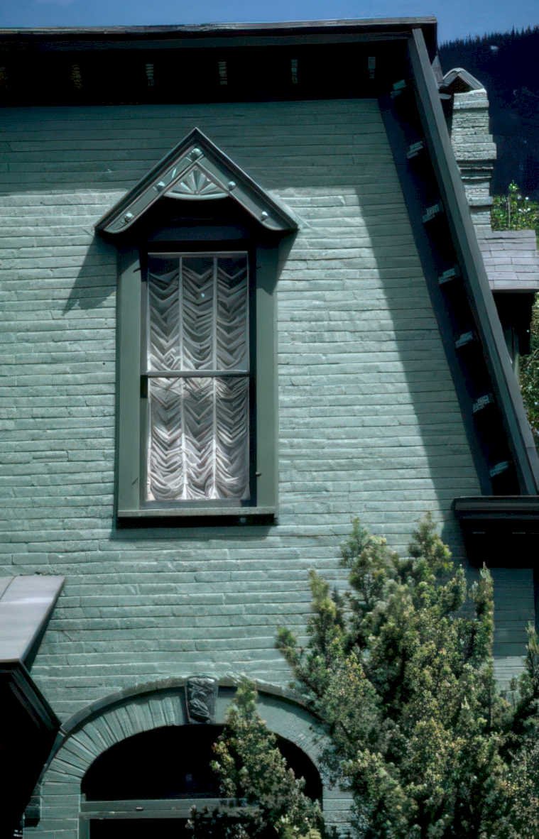 brick gable window Vintage A4 Photo Print
