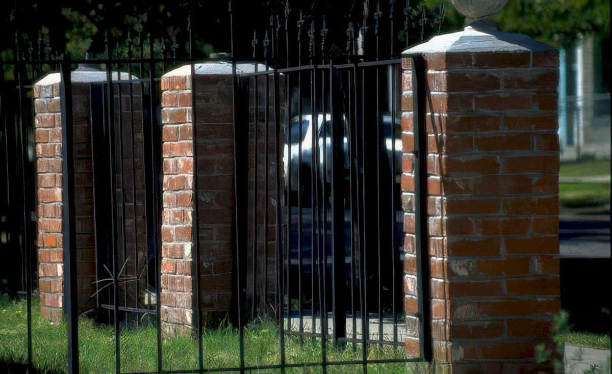 brick gate entrance Vintage A4 Photo Print