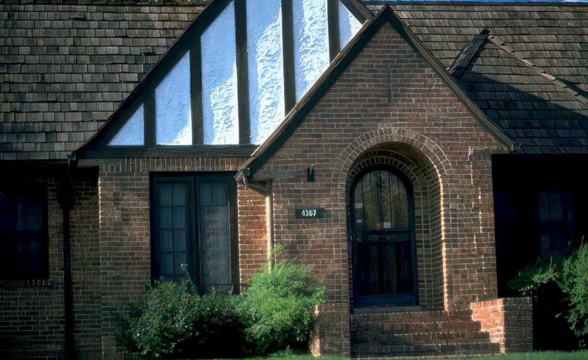brick house gable Vintage A4 Photo Print