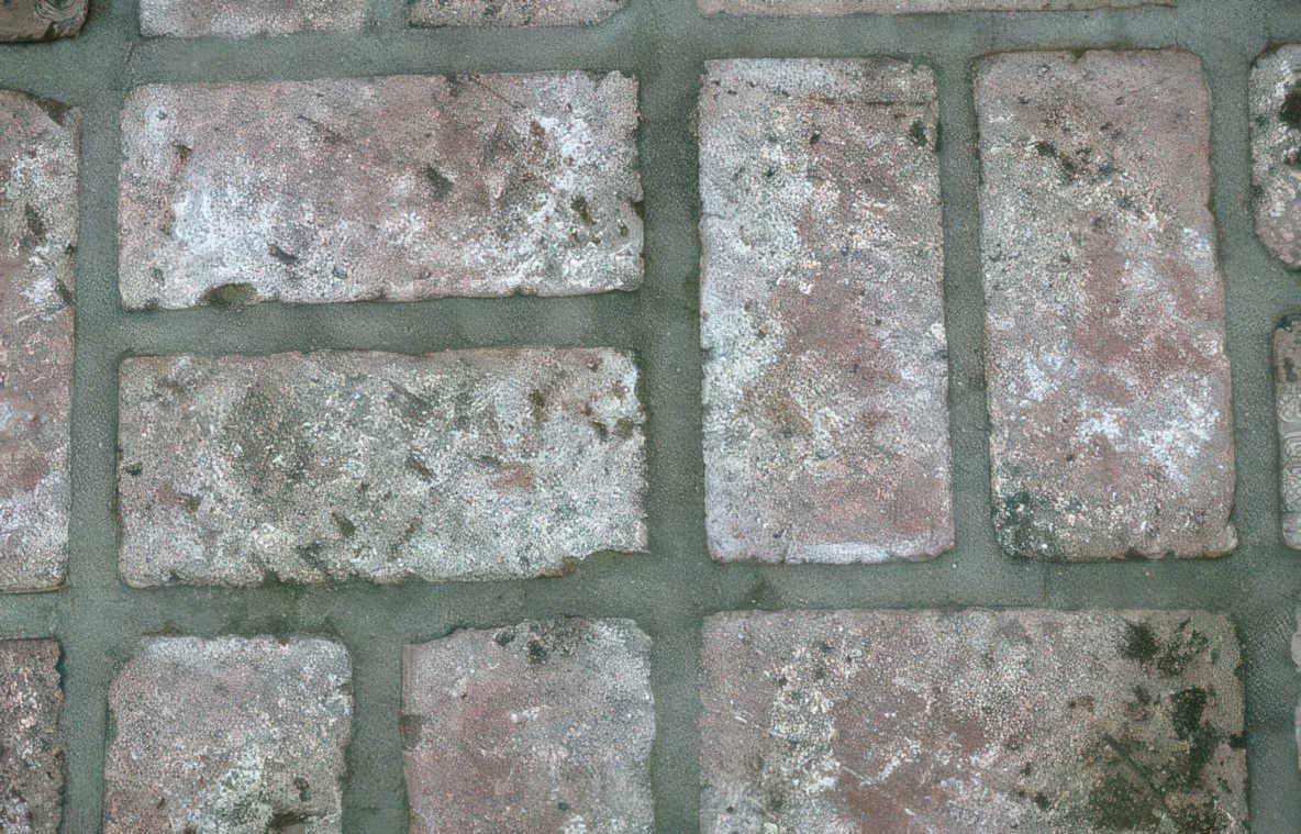 brick pavement grid Vintage A4 Photo Print