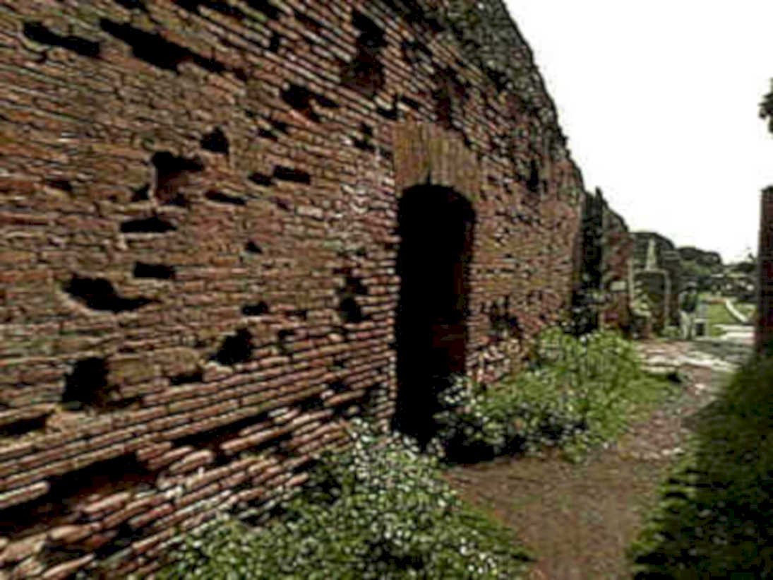 brick wall ruins1980s 1990s A4 Photo Print