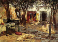brid Idle Moments An Arab Courtyard Art A4 Photo Print