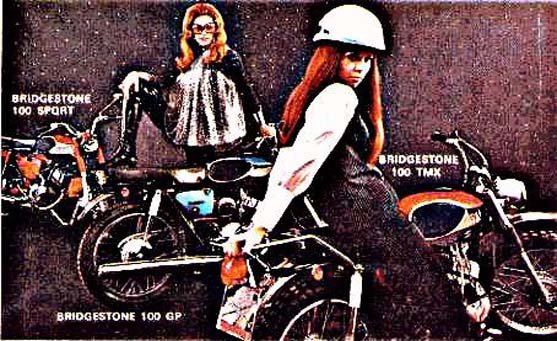 bridgestone 100 sport motorbike A4 Photo Print